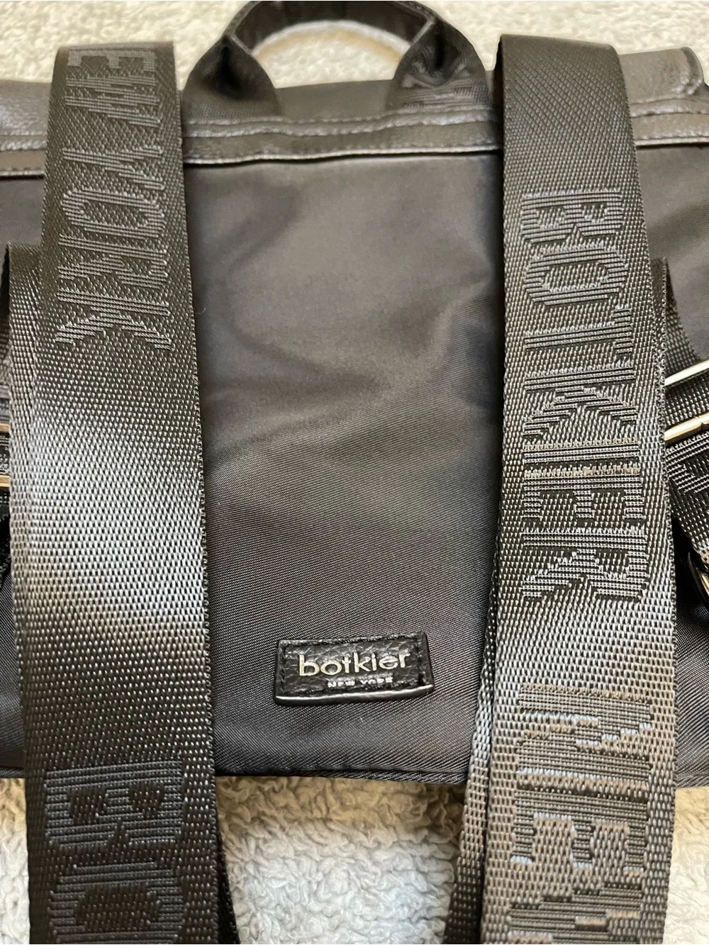 Botkier Black Nylon & Leather Trim Backpack